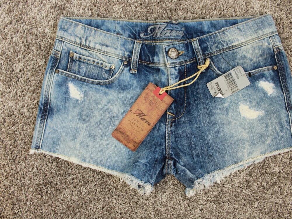 Mavi Ella Denim Cutoff Shorts Womens 27 Medium Wash Distressed NWT